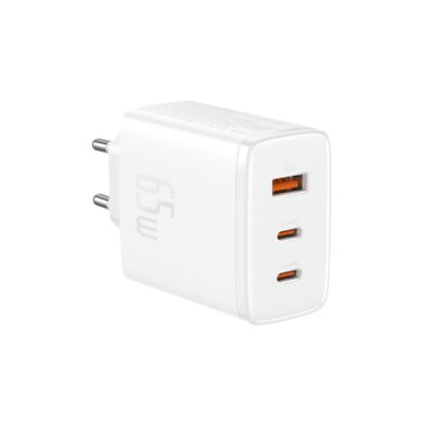 Sạc nhanh hiệu Baseus Cube Pro 2C+U 65W EU - Giải phóng sức mạnh sạc tối thượng với củ sạc <strong>Baseus Cube Pro 2C+U 65W EU</strong>. Được trang bị công nghệ GaN tiên tiến, sản phẩm mang lại công suất 65W mạnh mẽ trong một thân hình siêu nhỏ gọn, có khả năng sạc nhanh cho cả laptop (MacBook, Dell, HP) và 2 thiết bị khác cùng lúc. Với 2 cổng USB-C và 1 cổng USB-A, đây là giải pháp "tất cả trong một" thay thế toàn bộ những củ sạc cồng kềnh khác của bạn. Công nghệ phân phối dòng điện thông minh BPS II và các tính năng bảo vệ toàn diện đảm bảo sạc nhanh, an toàn và hiệu quả. Hãy đơn giản hóa cuộc sống của bạn với <strong>Baseus Cube Pro 2C+U 65W EU</strong>.