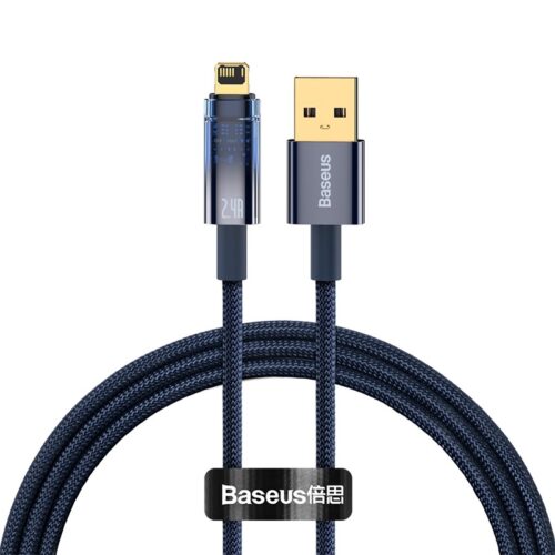 Cáp sạc nhanh tự ngắt hiệu Baseus Explorer Series USB to IP 2.4A 1m