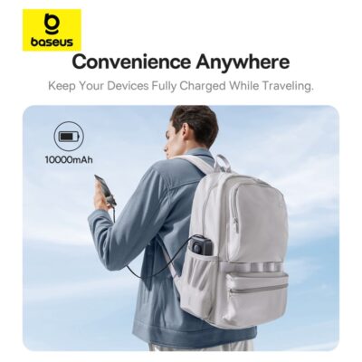 Sạc dự phòng hiệu Baseus Free2Pull with Retractable Cable 10000mAh 30W - Mệt mỏi với mớ dây cáp sạc lộn xộn? Pin sạc dự phòng <strong>Baseus Free2Pull</strong> là cuộc cách mạng về sự tiện lợi mà bạn hằng mong đợi! Thiết kế độc đáo với cáp rút gọn 2 trong 1 (Type-C & Lightning) được tích hợp sẵn, giúp bạn sạc mọi thiết bị mà không cần mang theo dây riêng. Công suất sạc nhanh Power Delivery 30W mạnh mẽ, đủ sức sạc nhanh cho cả iPhone, Android và thậm chí là MacBook Air. Dung lượng 10000mAh nhỏ gọn, lý tưởng cho nhu cầu hàng ngày, cùng màn hình LED kỹ thuật số hiển thị phần trăm pin trực quan. Sở hữu ngay <strong>Baseus Free2Pull</strong> để trải nghiệm sự tự do và gọn gàng tối thượng trong lòng bàn tay.