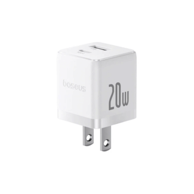 Sạc nhanh hiệu Baseus Palm C+U 20W US - Bạn đã mệt mỏi với việc mang theo nhiều củ sạc cho các thiết bị khác nhau? <strong>Baseus Palm C+U 20W US</strong> chính là giải pháp năng lượng tối giản và hiệu quả. Với kích thước siêu nhỏ gọn chỉ nằm trong lòng bàn tay, củ sạc này cung cấp 2 cổng sạc tiện lợi: USB-C (PD 20W) cho iPhone và USB-A (QC 18W) cho các thiết bị Android. Sạc đầy 60% pin cho iPhone chỉ trong 30 phút. Khả năng sạc đồng thời 2 thiết bị giúp bạn tiết kiệm thời gian và không gian ổ cắm. An toàn, mạnh mẽ và siêu di động, <strong>Baseus Palm C+U 20W US</strong> là người bạn đồng hành không thể thiếu cho cuộc sống số của bạn.