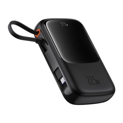 Sạc dự phòng hiệu Baseus Qpow Pro+ Digital Display Fast Charge 10000mAh 22.5W Type-C Edition - Hãy quên đi mớ dây cáp rối rắm! Sạc dự phòng <strong>Baseus Qpow Pro</strong>+ chính là giải pháp năng lượng "tất cả trong một" mà bạn cần. Với sợi cáp Type-C được tích hợp sẵn một cách thông minh, bạn sẽ không bao giờ phải lo lắng về việc quên mang theo cáp sạc. Dung lượng 10000mAh nhỏ gọn cùng công suất sạc nhanh 22.5W mạnh mẽ giúp nạp đầy năng lượng cho các thiết bị của bạn trong chớp mắt. Màn hình LED kỹ thuật số hiển thị chính xác dung lượng pin còn lại, giúp bạn luôn chủ động trong mọi tình huống. Nhỏ gọn, mạnh mẽ và siêu tiện lợi, <strong>Baseus Qpow Pro</strong>+ là người bạn đồng hành không thể thiếu cho cuộc sống năng động.