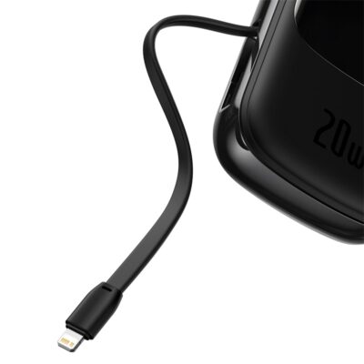 Sạc dự phòng hiệu Baseus Qpow Pro Digital Display Fast Charge 20000mAh 20W iP Edition - Bạn mệt mỏi vì phải luôn nhớ mang theo cáp sạc? Pin sạc dự phòng <strong>Baseus Qpow Pro</strong> chính là giải pháp tối ưu dành cho bạn! Với thiết kế độc đáo tích hợp sẵn cáp Lightning, bạn có thể sạc nhanh iPhone của mình mọi lúc mọi nơi mà không cần dây nhợ lằng nhằng. Công suất sạc nhanh Power Delivery 20W giúp nạp đầy 60% pin chỉ trong 30 phút. Dung lượng khủng 20000mAh đảm bảo năng lượng cho nhiều ngày sử dụng, lý tưởng cho những chuyến đi dài. Màn hình LED kỹ thuật số hiển thị chính xác % pin còn lại, giúp bạn luôn chủ động. Sạc cùng lúc 3 thiết bị với 3 cổng ra tiện lợi. <strong>Baseus Qpow Pro</strong> là sự kết hợp hoàn hảo giữa sức mạnh, sự tiện lợi và phong cách.