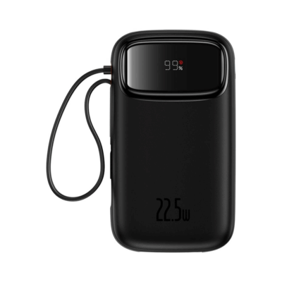 Sạc dự phòng hiệu Baseus Qpow2 Dual-Cable Digital Display Fast Charge 20000mAh 22.5W