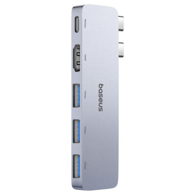 Thiết bị mở rộng hiệu Baseus UltraJoy Series 5-Port (Direct-Link Type) (USB-C*2 to USB-C 40Gbps*1+HDMI 4K@30Hz*1+USB3.0*3)
