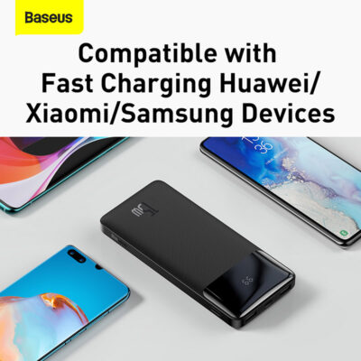 Sạc dự phòng hiệu Baseus Bipow Digital Display 20000mAh 15W - Luôn kết nối và tràn đầy năng lượng với pin sạc dự phòng <strong>Baseus Bipow Digital Display 20000mAh 15W</strong>. Sở hữu dung lượng khủng 20000mAh, sản phẩm là nguồn năng lượng dồi dào cho nhiều ngày sử dụng, lý tưởng cho những chuyến đi dài hay khi bạn phải di chuyển liên tục. Màn hình LED kỹ thuật số hiển thị chính xác % pin còn lại, giúp bạn dễ dàng kiểm soát năng lượng. Với công suất sạc 15W và khả năng sạc cùng lúc 3 thiết bị qua 3 cổng ra tiện lợi, đây là giải pháp năng lượng hiệu quả cho smartphone, máy tính bảng và tai nghe của bạn. Thiết kế tối giản, bề mặt chống trượt tinh tế, <strong>Baseus Bipow Digital Display 20000mAh 15W</strong> là người bạn đồng hành đáng tin cậy cho mọi nhu cầu.