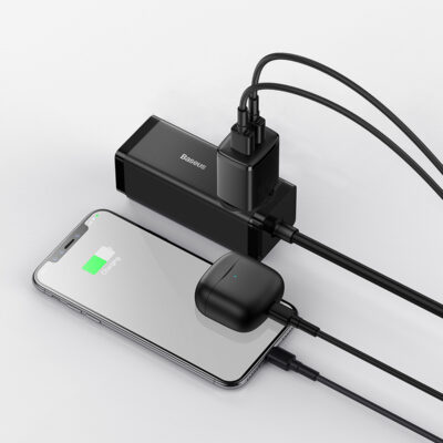 Củ sạc hiệu Baseus Compact 2U 10.5W EU - Đơn giản hóa việc sạc pin hàng ngày của bạn với củ sạc <strong>Baseus Compact 2U 10.5W EU</strong>. Với thiết kế siêu nhỏ gọn, chỉ tương đương một hộp đựng tai nghe, củ sạc này là giải pháp hoàn hảo để tiết kiệm không gian và mang theo khi đi du lịch. Trang bị 2 cổng USB-A tiện lợi, bạn có thể sạc đồng thời 2 thiết bị như điện thoại và tai nghe không dây một cách dễ dàng. Công suất 10.5W được phân bổ thông minh, đảm bảo dòng sạc ổn định và hiệu quả. Chip bảo vệ đa tầng tích hợp giúp ngăn ngừa các nguy cơ quá dòng, quá nhiệt, đảm bảo an toàn tuyệt đối cho thiết bị của bạn. Chọn ngay <strong>Baseus Compact 2U 10.5W EU</strong> cho một cuộc sống gọn gàng và tiện lợi.