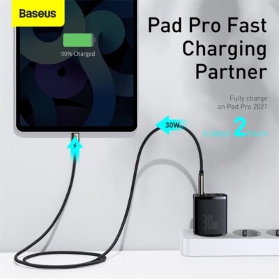 Sạc nhanh hiệu Baseus Compact 2U+C 30W EU - Dọn dẹp bàn làm việc và đơn giản hóa cuộc sống của bạn với củ sạc <strong>Baseus Compact 2U+C 30W EU</strong>. Đây là giải pháp năng lượng "tất cả trong một", với thiết kế siêu nhỏ gọn nhưng lại sở hữu đến 3 cổng sạc tiện lợi: 1 cổng USB-C PD 30W và 2 cổng USB-A. Sản phẩm có khả năng sạc nhanh đồng thời cho cả điện thoại iPhone, Samsung, tai nghe không dây và nhiều thiết bị khác. Công nghệ phân phối dòng điện thông minh BPS đảm bảo sạc nhanh và an toàn cho tất cả các thiết bị được kết nối. Hãy đầu tư vào sự gọn gàng và hiệu suất với củ sạc đa năng <strong>Baseus Compact 2U+C 30W EU</strong>.