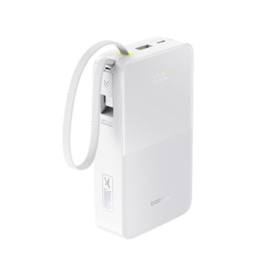 Sạc dự phòng hiệu Baseus EnerFill FC51 Bipow2 Pro Digital Display with Built-in Cable 20000mAh 22.5W - Nói lời tạm biệt với những sợi cáp sạc rối rắm và nỗi lo quên mang theo cáp! Sạc dự phòng <strong>Baseus EnerFill FC51 Bipow2 Pro Digital Display</strong> là giải pháp năng lượng "tất cả trong một" mà bạn đang tìm kiếm. Với dung lượng khủng 20000mAh và công suất sạc nhanh 22.5W, sản phẩm đảm bảo cung cấp năng lượng cho nhiều thiết bị trong nhiều ngày. Điểm nhấn đặc biệt là sợi cáp Type-C tích hợp sẵn tiện lợi và màn hình LED kỹ thuật số hiển thị chính xác từng % pin. Thiết kế nhỏ gọn, hiện đại cùng nhiều cổng sạc, <strong>Baseus EnerFill FC51 Bipow2 Pro Digital Display</strong> là người bạn đồng hành lý tưởng cho mọi chuyến đi, giúp bạn luôn kết nối.