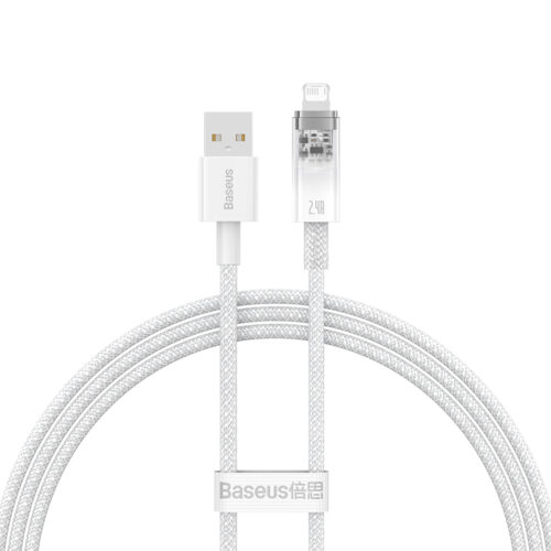 Cáp sạc nhanh hiệu Baseus Explorer Series with Smart Temperature Control USB to iP 2.4A - Hình ảnh 2