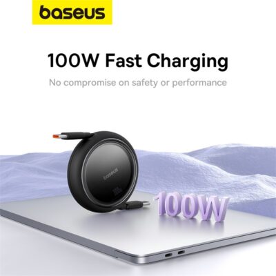 Cáp sạc hiệu Baseus Free2Draw Mini Retractable Type-C to Type-C 100W 1m - Bạn có mệt mỏi với mớ dây cáp sạc rối rắm trong túi xách? Cáp sạc dây rút <strong>Baseus Free2Draw Mini Retractable</strong> là giải pháp tối ưu cho sự gọn gàng và tiện lợi. Với cơ chế tự động thu gọn thông minh, sợi cáp dài 1m có thể được cất giữ ngăn nắp chỉ trong chớp mắt. Đừng để vẻ ngoài nhỏ gọn đánh lừa bạn, sản phẩm hỗ trợ công suất sạc nhanh Power Delivery 100W, đủ sức nạp đầy năng lượng cho cả MacBook Pro, iPad và điện thoại. Tích hợp chip E-Marker đảm bảo an toàn tuyệt đối. Hãy đơn giản hóa cuộc sống của bạn với <strong>Baseus Free2Draw Mini Retractable</strong> – người bạn đồng hành hoàn hảo cho lối sống năng động.