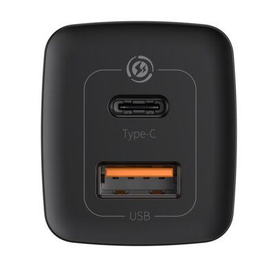 Sạc nhanh hiệu Baseus GaN2 Lite C+U 65W EU - Dọn dẹp bàn làm việc và đơn giản hóa cuộc sống của bạn với củ sạc <strong>Baseus GaN2 Lite C+U 65W EU</strong>. Đây là giải pháp năng lượng "tất cả trong một", tích hợp công nghệ GaN2 Lite tiên tiến, mang đến công suất 65W mạnh mẽ trong một thiết kế nhỏ gọn đáng kinh ngạc. Với 1 cổng USB-C và 1 cổng USB-A, sản phẩm có thể sạc nhanh đồng thời cho cả laptop như MacBook Air, điện thoại iPhone và các thiết bị Android. Công nghệ BPS II tự động phân phối dòng điện thông minh, đảm bảo sạc nhanh và an toàn. Hãy đầu tư vào sự gọn gàng và hiệu suất với <strong>Baseus GaN2 Lite C+U 65W EU</strong>.