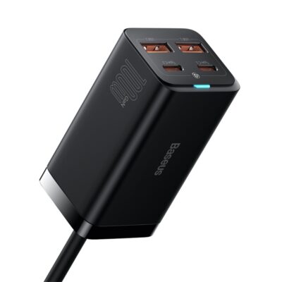 Sạc nhanh hiệu Baseus GaN3 Pro Desktop 2U+2C 100W EU - Dọn dẹp hoàn toàn bàn làm việc của bạn với trạm sạc đa năng <strong>Baseus GaN3 Pro Desktop 2U+2C 100W EU</strong>. Đây là giải pháp năng lượng "tất cả trong một" thay thế toàn bộ những củ sạc cồng kềnh. Với công nghệ GaN3 tiên tiến, trạm sạc mang lại công suất 100W mạnh mẽ, giúp bạn sạc nhanh đồng thời 4 thiết bị, bao gồm cả MacBook Pro, iPad và điện thoại. Thiết kế để bàn thông minh với dây nguồn dài giúp bạn đặt các cổng sạc ngay trong tầm tay, không cần phải cúi xuống tìm ổ cắm. Hãy đầu tư vào sự gọn gàng và hiệu suất đỉnh cao với <strong>Baseus GaN3 Pro Desktop 2U+2C 100W EU</strong>.