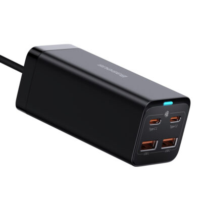 Sạc nhanh hiệu Baseus GaN3 Pro Desktop 2U+2C 100W EU - Dọn dẹp hoàn toàn bàn làm việc của bạn với trạm sạc đa năng <strong>Baseus GaN3 Pro Desktop 2U+2C 100W EU</strong>. Đây là giải pháp năng lượng "tất cả trong một" thay thế toàn bộ những củ sạc cồng kềnh. Với công nghệ GaN3 tiên tiến, trạm sạc mang lại công suất 100W mạnh mẽ, giúp bạn sạc nhanh đồng thời 4 thiết bị, bao gồm cả MacBook Pro, iPad và điện thoại. Thiết kế để bàn thông minh với dây nguồn dài giúp bạn đặt các cổng sạc ngay trong tầm tay, không cần phải cúi xuống tìm ổ cắm. Hãy đầu tư vào sự gọn gàng và hiệu suất đỉnh cao với <strong>Baseus GaN3 Pro Desktop 2U+2C 100W EU</strong>.