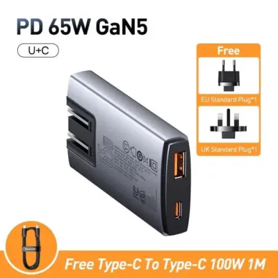 Bộ sạc nhanh hiệu Baseus GaN5 Pro 2C + U 140W EU (With Cable Type-C to Type-C 240W 1m) - Giải phóng sức mạnh tối thượng cho mọi thiết bị của bạn với củ sạc <strong>Baseus GaN5 Pro</strong> 140W. Đây là trạm năng lượng di động đích thực, tích hợp công nghệ GaN5 tiên tiến nhất, mang đến công suất 140W khổng lồ trong một kích thước nhỏ gọn đến kinh ngạc. Với 2 cổng USB-C và 1 cổng USB-A, sản phẩm có thể sạc nhanh đồng thời cho MacBook Pro 16 inch, iPad và điện thoại. Đặc biệt, bộ sản phẩm là một món hời công nghệ khi đi kèm sẵn sợi cáp Type-C to Type-C 240W chuẩn PD 3.1, đảm bảo hiệu suất tối đa. Hãy đơn giản hóa cuộc sống và dọn dẹp bàn làm việc của bạn với <strong>Baseus GaN5 Pro</strong>.