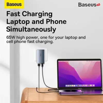 Bộ sạc nhanh hiệu Baseus GaN5 Pro 2C + U 140W EU (With Cable Type-C to Type-C 240W 1m) - Giải phóng sức mạnh tối thượng cho mọi thiết bị của bạn với củ sạc <strong>Baseus GaN5 Pro</strong> 140W. Đây là trạm năng lượng di động đích thực, tích hợp công nghệ GaN5 tiên tiến nhất, mang đến công suất 140W khổng lồ trong một kích thước nhỏ gọn đến kinh ngạc. Với 2 cổng USB-C và 1 cổng USB-A, sản phẩm có thể sạc nhanh đồng thời cho MacBook Pro 16 inch, iPad và điện thoại. Đặc biệt, bộ sản phẩm là một món hời công nghệ khi đi kèm sẵn sợi cáp Type-C to Type-C 240W chuẩn PD 3.1, đảm bảo hiệu suất tối đa. Hãy đơn giản hóa cuộc sống và dọn dẹp bàn làm việc của bạn với <strong>Baseus GaN5 Pro</strong>.