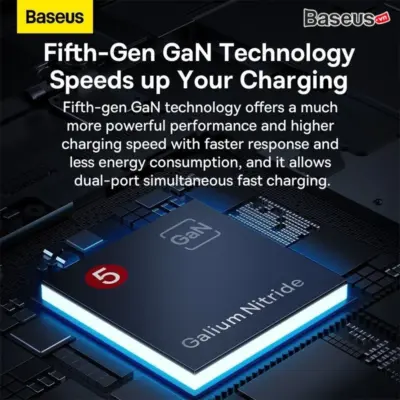 Bộ sạc nhanh hiệu Baseus GaN5 Pro 2C + U 140W EU (With Cable Type-C to Type-C 240W 1m) - Giải phóng sức mạnh tối thượng cho mọi thiết bị của bạn với củ sạc <strong>Baseus GaN5 Pro</strong> 140W. Đây là trạm năng lượng di động đích thực, tích hợp công nghệ GaN5 tiên tiến nhất, mang đến công suất 140W khổng lồ trong một kích thước nhỏ gọn đến kinh ngạc. Với 2 cổng USB-C và 1 cổng USB-A, sản phẩm có thể sạc nhanh đồng thời cho MacBook Pro 16 inch, iPad và điện thoại. Đặc biệt, bộ sản phẩm là một món hời công nghệ khi đi kèm sẵn sợi cáp Type-C to Type-C 240W chuẩn PD 3.1, đảm bảo hiệu suất tối đa. Hãy đơn giản hóa cuộc sống và dọn dẹp bàn làm việc của bạn với <strong>Baseus GaN5 Pro</strong>.