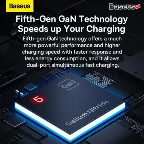 Bộ sạc nhanh hiệu Baseus GaN5 Pro 2C + U 140W EU (With Cable Type-C to Type-C 240W 1m) - Hình ảnh 8