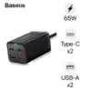 Bộ sạc hiệu Baseus GaN3 Pro Desktop 2C+2U 65W EU