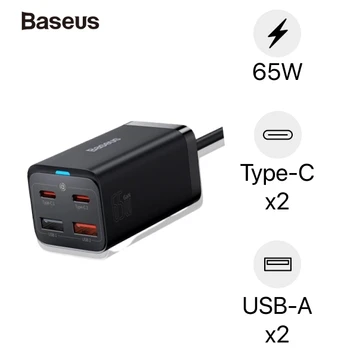 Bộ sạc hiệu Baseus GaN3 Pro Desktop 2C+2U 65W EU