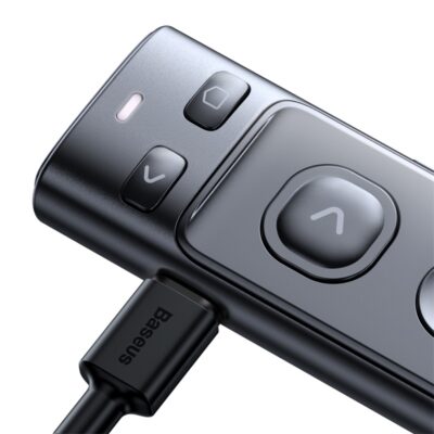 Bút Trình Chiếu Baseus Orange Dot Wireless Presenter (Green Laser) - Định nghĩa lại sự chuyên nghiệp với bút trình chiếu cao cấp <strong>Baseus Orange Dot Wireless Presenter (Green Laser)</strong>. Đây là công cụ tối thượng cho mọi diễn giả, nổi bật với tia laser xanh mạnh mẽ, sáng hơn gấp nhiều lần so với laser đỏ, hiển thị rõ nét trên mọi màn hình LCD/LED, ngay cả trong phòng họp sáng đèn. Kế thừa thiết kế Red Dot từng đoạt giải, sản phẩm mang đến vẻ ngoài sang trọng và trải nghiệm điều khiển hoàn hảo trong phạm vi 100m. Pin sạc Type-C cho thời gian sử dụng đến 90 ngày và đầu nhận USB hít nam châm thông minh. Hãy tự tin làm chủ mọi sân khấu và thu hút mọi ánh nhìn với <strong>Baseus Orange Dot Wireless Presenter (Green Laser)</strong>.