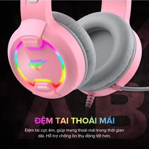 Tai Nghe Mèo HAVIT H2233D, Driver 50mm, Đèn LED RGB, Mic Khử Ồn - Chính Hãng BH 12 Tháng Dizigear - Hình ảnh 7