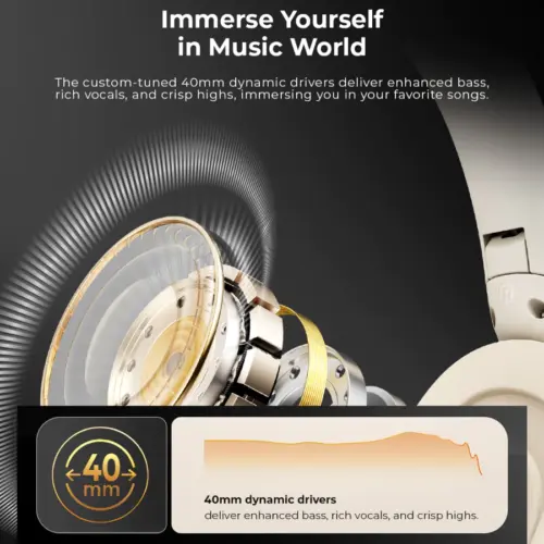 Headphone Bluetooth HAVIT H612BT, Âm thanh Stereo, Nghe Đến 50 giờ, App Havit Life - BH 12 Tháng - Hình ảnh 5