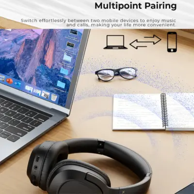 Headphone Bluetooth HAVIT H612BT, Âm thanh Stereo, Nghe Đến 50 giờ, App Havit Life - BH 12 Tháng - Trải nghiệm tự do âm nhạc không giới hạn với tai nghe headphone <strong>HAVIT H612BT</strong>. Đây là nhà vô địch về thời lượng pin, cung cấp đến 50 giờ nghe nhạc liên tục, cho phép bạn sử dụng cả tuần dài mà không cần sạc. Tận hưởng chất âm stereo sống động và cá nhân hóa trải nghiệm nghe của bạn với khả năng tùy chỉnh Equalizer (EQ) chuyên sâu thông qua App Havit Life. Với thiết kế công thái học siêu nhẹ, đệm tai mềm mại và khả năng gập gọn tiện lợi, <strong>HAVIT H612BT</strong> là người bạn đồng hành lý tưởng cho công việc, học tập và mọi hành trình, được đảm bảo chất lượng với chính sách bảo hành 12 tháng.