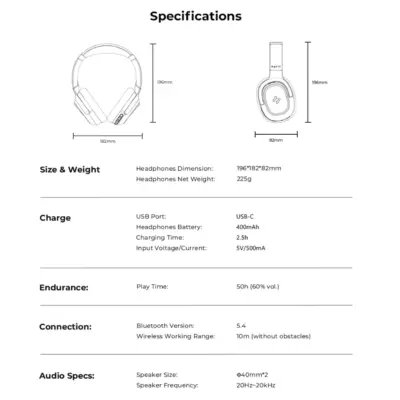 Headphone Bluetooth HAVIT H612BT, Âm thanh Stereo, Nghe Đến 50 giờ, App Havit Life - BH 12 Tháng - Trải nghiệm tự do âm nhạc không giới hạn với tai nghe headphone <strong>HAVIT H612BT</strong>. Đây là nhà vô địch về thời lượng pin, cung cấp đến 50 giờ nghe nhạc liên tục, cho phép bạn sử dụng cả tuần dài mà không cần sạc. Tận hưởng chất âm stereo sống động và cá nhân hóa trải nghiệm nghe của bạn với khả năng tùy chỉnh Equalizer (EQ) chuyên sâu thông qua App Havit Life. Với thiết kế công thái học siêu nhẹ, đệm tai mềm mại và khả năng gập gọn tiện lợi, <strong>HAVIT H612BT</strong> là người bạn đồng hành lý tưởng cho công việc, học tập và mọi hành trình, được đảm bảo chất lượng với chính sách bảo hành 12 tháng.