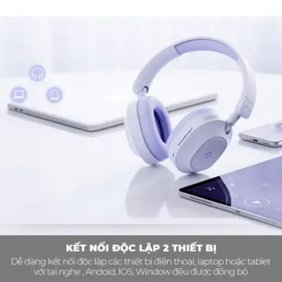 Tai Nghe Headphone HAVIT LIFE NC01H, Bluetooth 5.4, Chống Ồn ANC, Nghe Đến 80H - Hàng Chính Hãng - Lấy lại không gian tĩnh lặng của riêng bạn và đắm chìm trong âm nhạc không giới hạn với tai nghe headphone <strong>HAVIT LIFE NC01H</strong>. Đây là một cỗ máy âm thanh thực thụ, trang bị công nghệ chống ồn chủ động (ANC) hàng đầu, giảm tới 25dB tiếng ồn môi trường. Điểm nhấn không tưởng là thời lượng pin lên đến 80 giờ, cho phép bạn sử dụng hàng tuần liền mà không cần sạc. Trải nghiệm kết nối không dây hoàn hảo với Bluetooth 5.4 mới nhất và chất âm Hi-Res sống động. Với thiết kế chụp tai công thái học và đệm tai siêu mềm mại, <strong>HAVIT LIFE NC01H</strong> là người bạn đồng hành lý tưởng cho công việc, du lịch và những phút giây thư giãn trọn vẹn.