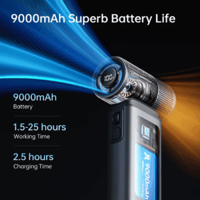 Quạt cầm tay Jisulife Handheld Fan Ultra 2, pin 9.000mAh, 100 mức gió, giảm ồn gấp 3 lần, cảm biến gió 17m/s - Phá vỡ mọi giới hạn của một chiếc quạt mini, <strong>quạt cầm tay Jisulife Handheld Fan Ultra 2</strong> là một siêu phẩm công nghệ dành cho những ai tìm kiếm sự đỉnh cao. Trải nghiệm sức mạnh của một cơn bão di động với tốc độ gió lên đến 17m/s, cùng khả năng tùy chỉnh chính xác 100 mức gió qua màn hình LED thông minh. Viên pin "khủng long" 9.000mAh không chỉ cho thời gian sử dụng bất tận mà còn kiêm luôn chức năng sạc dự phòng. Đặc biệt, công nghệ giảm ồn gấp 3 lần mang đến sự tĩnh lặng đáng kinh ngạc. <strong>Quạt cầm tay Jisulife Handheld Fan Ultra 2</strong> không chỉ làm mát, nó định nghĩa lại trải nghiệm của bạn.