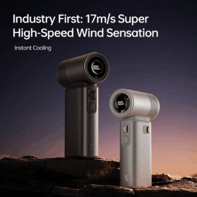 Quạt cầm tay Jisulife Handheld Fan Ultra 2, pin 9.000mAh, 100 mức gió, giảm ồn gấp 3 lần, cảm biến gió 17m/s - Phá vỡ mọi giới hạn của một chiếc quạt mini, <strong>quạt cầm tay Jisulife Handheld Fan Ultra 2</strong> là một siêu phẩm công nghệ dành cho những ai tìm kiếm sự đỉnh cao. Trải nghiệm sức mạnh của một cơn bão di động với tốc độ gió lên đến 17m/s, cùng khả năng tùy chỉnh chính xác 100 mức gió qua màn hình LED thông minh. Viên pin "khủng long" 9.000mAh không chỉ cho thời gian sử dụng bất tận mà còn kiêm luôn chức năng sạc dự phòng. Đặc biệt, công nghệ giảm ồn gấp 3 lần mang đến sự tĩnh lặng đáng kinh ngạc. <strong>Quạt cầm tay Jisulife Handheld Fan Ultra 2</strong> không chỉ làm mát, nó định nghĩa lại trải nghiệm của bạn.
