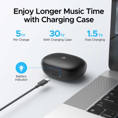 Tai nghe Bluetooth True Wireless SoundPeats Mac 2, In-ear, Driver 12.5mm, Pin 21H, IPX5, Bluetooth 5.0, ENC, Game Mode - Tai nghe <strong>SoundPeats Mac 2</strong> với thiết kế in-ear thể thao, driver 12.5mm, âm thanh Hi-Fi, codec AAC/SBC. Pin 4.2H (tai nghe), 21H (với hộp sạc), sạc USB-C. IPX5 chống nước, micro kép ENC, Bluetooth 5.0, Game Mode độ trễ thấp. Bảo hành 12 tháng, lý tưởng nghe nhạc, chơi game, tập luyện.