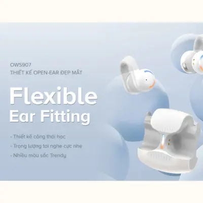 Tai Nghe Havit Open-Ear OWS907, Truyền âm Định hướng, Bluetooth 5.3, Nghe Đến 24H - Hàng Chính Hãng - Tái định nghĩa trải nghiệm âm thanh của bạn với tai nghe thể thao <strong>Havit Open-Ear OWS907</strong>. Với thiết kế mở (Open-Ear) đột phá, sản phẩm truyền âm thanh qua không khí mà không cần nhét vào tai, giúp bạn vừa thưởng thức âm nhạc vừa nhận biết môi trường xung quanh, đảm bảo an toàn tối đa. Công nghệ âm thanh định hướng cùng màng loa lớn 13mm mang lại chất âm bùng nổ nhưng vẫn riêng tư. Móc tai silicon bám chắc, chống rơi rớt trong mọi hoạt động. Đặc biệt, thời lượng pin siêu khủng lên đến 24 giờ cùng hộp sạc, kết nối Bluetooth 5.3 ổn định, biến <strong>Havit Open-Ear OWS907</strong> thành người bạn đồng hành không thể thiếu cho thể thao và cuộc sống năng động.