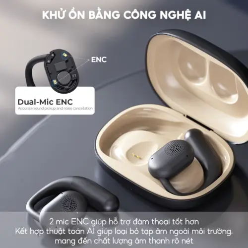 Tai Nghe Open Wireless OWS Fit 1, BT 5.3, Driver 16.2mm, Thiết Kế Open-ear, IPX5, Nghe Đến 21H - Hàng Chính Hãng - Hình ảnh 5