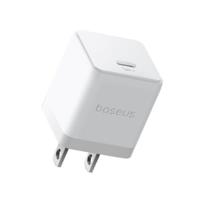 Bộ sạc hiệu Baseus Palm 1C 20W US - Kèm cáp USB-C to USB-C 1m - Trải nghiệm sức mạnh sạc nhanh trong một thiết kế nhỏ gọn đến kinh ngạc với bộ sạc <strong>Baseus Palm 1C 20W US</strong>. Với kích thước chỉ nằm gọn trong lòng bàn tay, củ sạc này cung cấp công suất 20W mạnh mẽ, giúp sạc đầy 60% pin cho các dòng điện thoại Android cao cấp chỉ trong 30 phút. Đặc biệt, bộ sản phẩm là một giải pháp toàn diện khi đi kèm sẵn cáp sạc USB-C to USB-C dài 1m chất lượng cao từ Baseus, giúp bạn tiết kiệm chi phí và luôn sẵn sàng nạp năng lượng. An toàn, tiện lợi và hiệu quả, <strong>Baseus Palm 1C 20W US</strong> là lựa chọn hoàn hảo cho người dùng Samsung, Google Pixel, iPad và các thiết bị Type-C khác.
