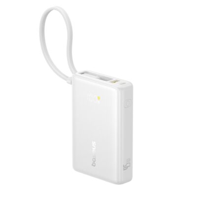 Sạc dự phòng hiệu Baseus PicoGo Digital Display with Built-in USB-C Cable 10000mAh 45W - Khám phá sức mạnh đáng kinh ngạc trong một thân hình siêu nhỏ gọn với <strong>Baseus PicoGo Digital Display</strong>. Đây là cuộc cách mạng trong thế giới sạc dự phòng, mang đến công suất 45W mạnh mẽ, đủ sức sạc nhanh cho cả laptop như MacBook Air, tablet và điện thoại. Với dung lượng 10000mAh và sợi cáp USB-C tích hợp sẵn, bạn sẽ không bao giờ phải lo lắng về việc quên cáp hay hết pin. Màn hình LED kỹ thuật số hiển thị chính xác % pin còn lại, giúp bạn luôn chủ động. Siêu di động, mạnh mẽ và tiện lợi, <strong>Baseus PicoGo Digital Display</strong> là nguồn năng lượng lý tưởng cho người dùng công nghệ năng động, yêu thích sự tối giản.