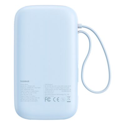 Sạc dự phòng hiệu Baseus QPow 2 Digital Display Fast-Charging 10000mAh 30W - Trải nghiệm sự cân bằng hoàn hảo giữa sức mạnh và tính di động với sạc dự phòng <strong>Baseus QPow 2</strong> 10000mAh 30W. Đây là giải pháp năng lượng tối ưu cho người dùng năng động, nổi bật với sợi cáp sạc nhanh tích hợp sẵn, loại bỏ hoàn toàn nỗi lo quên mang theo cáp. Công suất 30W mạnh mẽ cho phép sạc nhanh không chỉ cho điện thoại mà còn cho cả iPad và tablet. Với dung lượng 10000mAh lý tưởng cho việc sử dụng hàng ngày và màn hình LED kỹ thuật số, bạn sẽ luôn chủ động. Siêu nhỏ gọn, đa năng và mạnh mẽ, <strong>Baseus QPow 2</strong> là người bạn đồng hành không thể thiếu mỗi ngày.