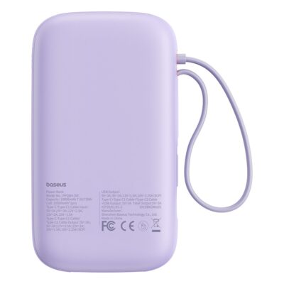 Sạc dự phòng hiệu Baseus QPow 2 Digital Display Fast-Charging 10000mAh 30W - Trải nghiệm sự cân bằng hoàn hảo giữa sức mạnh và tính di động với sạc dự phòng <strong>Baseus QPow 2</strong> 10000mAh 30W. Đây là giải pháp năng lượng tối ưu cho người dùng năng động, nổi bật với sợi cáp sạc nhanh tích hợp sẵn, loại bỏ hoàn toàn nỗi lo quên mang theo cáp. Công suất 30W mạnh mẽ cho phép sạc nhanh không chỉ cho điện thoại mà còn cho cả iPad và tablet. Với dung lượng 10000mAh lý tưởng cho việc sử dụng hàng ngày và màn hình LED kỹ thuật số, bạn sẽ luôn chủ động. Siêu nhỏ gọn, đa năng và mạnh mẽ, <strong>Baseus QPow 2</strong> là người bạn đồng hành không thể thiếu mỗi ngày.