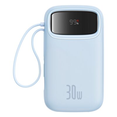 Sạc dự phòng hiệu Baseus QPow 2 Digital Display Fast-Charging 10000mAh 30W - Trải nghiệm sự cân bằng hoàn hảo giữa sức mạnh và tính di động với sạc dự phòng <strong>Baseus QPow 2</strong> 10000mAh 30W. Đây là giải pháp năng lượng tối ưu cho người dùng năng động, nổi bật với sợi cáp sạc nhanh tích hợp sẵn, loại bỏ hoàn toàn nỗi lo quên mang theo cáp. Công suất 30W mạnh mẽ cho phép sạc nhanh không chỉ cho điện thoại mà còn cho cả iPad và tablet. Với dung lượng 10000mAh lý tưởng cho việc sử dụng hàng ngày và màn hình LED kỹ thuật số, bạn sẽ luôn chủ động. Siêu nhỏ gọn, đa năng và mạnh mẽ, <strong>Baseus QPow 2</strong> là người bạn đồng hành không thể thiếu mỗi ngày.