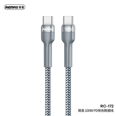 Dây sạc nhanh type C PD100W chính hãng Remax RC-172 dành cho điện thoại Samsung Huawei Xiaomi bện vải siêu bền - Khai phóng tốc độ sạc tối đa cho hệ sinh thái công nghệ của bạn với cáp sạc nhanh <strong>Remax RC-172</strong>. Sợi cáp Type-C to Type-C này hỗ trợ công suất Power Delivery (PD) khủng lên đến 100W, không chỉ kích hoạt chế độ sạc siêu nhanh cho Samsung, Huawei, Xiaomi mà còn đủ sức nạp năng lượng cho cả MacBook và laptop. Thân cáp được bọc vải dù bện mật độ cao siêu bền, chống rối và chống đứt gãy, đảm bảo tuổi thọ vượt trội. Tích hợp chip E-Marker thông minh để điều chỉnh dòng điện an toàn, <strong>Remax RC-172</strong> là giải pháp năng lượng toàn diện, mạnh mẽ và đáng tin cậy cho mọi thiết bị Type-C của bạn.