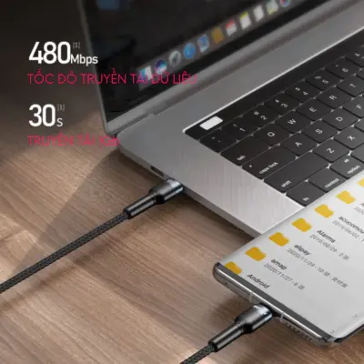 Dây sạc nhanh type C PD100W chính hãng Remax RC-172 dành cho điện thoại Samsung Huawei Xiaomi bện vải siêu bền - Khai phóng tốc độ sạc tối đa cho hệ sinh thái công nghệ của bạn với cáp sạc nhanh <strong>Remax RC-172</strong>. Sợi cáp Type-C to Type-C này hỗ trợ công suất Power Delivery (PD) khủng lên đến 100W, không chỉ kích hoạt chế độ sạc siêu nhanh cho Samsung, Huawei, Xiaomi mà còn đủ sức nạp năng lượng cho cả MacBook và laptop. Thân cáp được bọc vải dù bện mật độ cao siêu bền, chống rối và chống đứt gãy, đảm bảo tuổi thọ vượt trội. Tích hợp chip E-Marker thông minh để điều chỉnh dòng điện an toàn, <strong>Remax RC-172</strong> là giải pháp năng lượng toàn diện, mạnh mẽ và đáng tin cậy cho mọi thiết bị Type-C của bạn.