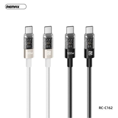 Dây Cáp Sạc Nhanh PD 100W Chính Hãng Remax RC-C162 Type-C To Type-C Truyền Dữ Liệu 450 Mbs - Bảo Hành 12THÁNG