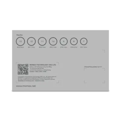 Bộ dụng cụ đo kích thước nhẫn thông minh 1-Sense MOMAX SJZMSG1SV1 - Bạn đang gặp khó khăn khi đo size nhẫn tại nhà? <strong>Bộ dụng cụ đo kích thước nhẫn thông minh MOMAX SJZMSG1SV1</strong> 1-Sense là trợ thủ đắc lực của bạn. Bộ kit chuyên nghiệp này giúp bạn đo size nhẫn một cách chính xác, dễ dàng và nhanh chóng ngay tại nhà, loại bỏ mọi lo lắng về việc chọn sai kích cỡ khi mua sắm online hoặc làm nhẫn theo yêu cầu. Với công nghệ thông minh tích hợp, <strong>MOMAX SJZMSG1SV1</strong> mang đến kết quả đáng tin cậy. Dù là nhẫn nam hay nhẫn nữ, <strong>Bộ dụng cụ đo kích thước nhẫn thông minh MOMAX SJZMSG1SV1</strong> đều phù hợp. Đừng bỏ lỡ cơ hội sở hữu <strong>MOMAX SJZMSG1SV1</strong> để tự tin mua sắm nhẫn online và đảm bảo chiếc nhẫn yêu thích luôn vừa vặn hoàn hảo.
