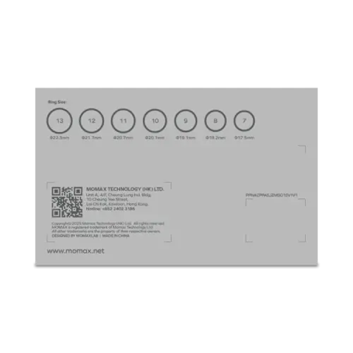Bộ dụng cụ đo kích thước nhẫn thông minh 1-Sense MOMAX SJZMSG1SV1 - Hình ảnh 5
