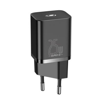 Sạc nhanh hiệu Baseus Super Si 1C 25W EU - Khai phá tối đa tốc độ sạc cho chiếc điện thoại flagship của bạn với củ sạc <strong>Baseus Super Si 1C 25W EU</strong>. Đây là giải pháp năng lượng tối ưu cho các dòng điện thoại Samsung cao cấp, hỗ trợ chuẩn sạc siêu nhanh 25W PPS, giúp nạp đầy pin trong thời gian ngắn nhất. Tích hợp công nghệ SuperSi tiên tiến, củ sạc có kích thước cực kỳ nhỏ gọn, chỉ tương đương củ sạc 5W nhưng mạnh mẽ hơn gấp nhiều lần. Ngoài ra, sản phẩm còn hỗ trợ sạc nhanh PD 20W cho iPhone. An toàn, hiệu quả và siêu di động, <strong>Baseus Super Si 1C 25W EU</strong> là sự nâng cấp hoàn hảo cho trải nghiệm sạc mỗi ngày.