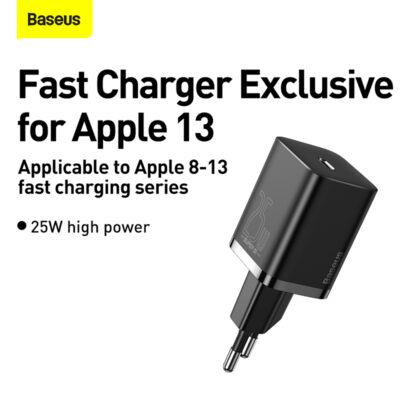 Sạc nhanh hiệu Baseus Super Si 1C 25W EU - Khai phá tối đa tốc độ sạc cho chiếc điện thoại flagship của bạn với củ sạc <strong>Baseus Super Si 1C 25W EU</strong>. Đây là giải pháp năng lượng tối ưu cho các dòng điện thoại Samsung cao cấp, hỗ trợ chuẩn sạc siêu nhanh 25W PPS, giúp nạp đầy pin trong thời gian ngắn nhất. Tích hợp công nghệ SuperSi tiên tiến, củ sạc có kích thước cực kỳ nhỏ gọn, chỉ tương đương củ sạc 5W nhưng mạnh mẽ hơn gấp nhiều lần. Ngoài ra, sản phẩm còn hỗ trợ sạc nhanh PD 20W cho iPhone. An toàn, hiệu quả và siêu di động, <strong>Baseus Super Si 1C 25W EU</strong> là sự nâng cấp hoàn hảo cho trải nghiệm sạc mỗi ngày.