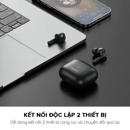 Tai Nghe True Wireless HAVIT TW958 Pro, Bluetooth 5.3, 2 Mic ENC+ ANC Nghe Đến 32H - Hàng Chính Hãng - Hình ảnh 8