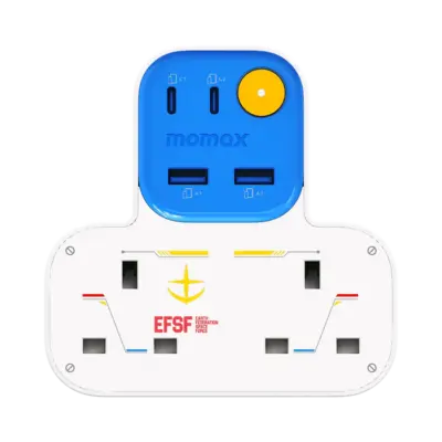 Dây nguồn mở rộng MOMAX US17UKGDW hình chữ T 1-Charge Work Flow có 2 ổ cắm, 2 cổng USB-A và 2 cổng USB-C - Phiên bản giới hạn - Trải nghiệm giải pháp năng lượng độc đáo và mạnh mẽ cho không gian làm việc của bạn với <strong>Dây nguồn mở rộng MOMAX US17UKGDW</strong> 1-Charge Work Flow - phiên bản giới hạn. Thiết kế hình chữ T sáng tạo, tiết kiệm không gian, tích hợp 2 ổ cắm chuẩn UK cùng 4 cổng sạc USB (2x USB-A, 2x USB-C) công suất cao, cho phép bạn cấp nguồn và sạc đồng thời nhiều loại thiết bị, từ laptop đến điện thoại, máy tính bảng, tai nghe... <strong>MOMAX US17UKGDW</strong> không chỉ mang đến sự tiện lợi mà còn tích hợp các lớp bảo vệ an toàn hàng đầu. Sở hữu ngay phiên bản giới hạn <strong>MOMAX US17UKGDW</strong> để biến không gian làm việc của bạn trở nên hiệu quả và phong cách hơn.
