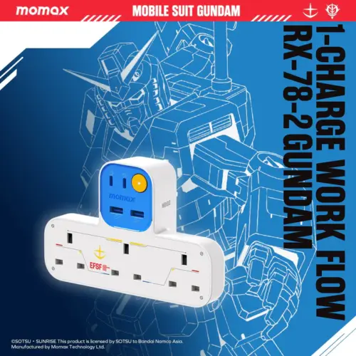 Dây nguồn mở rộng MOMAX US19UKGDW hình chữ T 1-Charge Work Flow có 3 ổ cắm, 2 cổng USB-A và 2 cổng USB-C - Phiên bản giới hạn - Hình ảnh 6