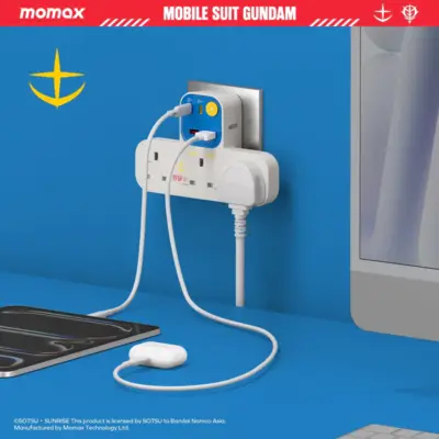 Dây nguồn mở rộng MOMAX US19UKGDW hình chữ T 1-Charge Work Flow có 3 ổ cắm, 2 cổng USB-A và 2 cổng USB-C - Phiên bản giới hạn - Nâng cấp không gian làm việc và giải trí của bạn với <strong>Dây nguồn mở rộng MOMAX US19UKGDW</strong> 1-Charge Work Flow - phiên bản giới hạn. Thiết kế hình chữ T độc đáo, tiết kiệm không gian, tích hợp 3 ổ cắm chuẩn UK cùng 4 cổng sạc USB (2x USB-A, 2x USB-C) công suất mạnh mẽ, cho phép bạn cấp nguồn và sạc đồng thời nhiều thiết bị, từ laptop đến điện thoại, máy tính bảng. <strong>MOMAX US19UKGDW</strong> không chỉ tiện lợi mà còn tích hợp các lớp bảo vệ an toàn tiên tiến. Sở hữu ngay phiên bản giới hạn <strong>MOMAX US19UKGDW</strong> để trải nghiệm sự tiện ích, hiệu quả và phong cách.